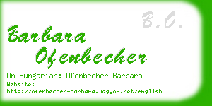 barbara ofenbecher business card